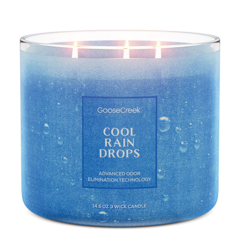 Cool Rain Drops Odor Eliminating 3-Wick Candle H3